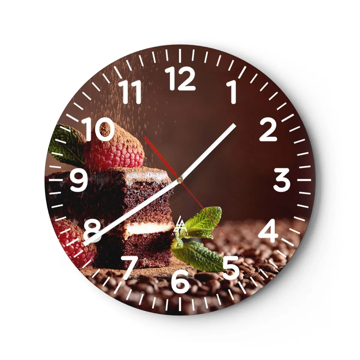 Wanduhr - Glasuhr - Das Leben ist süß - 30x30 cm