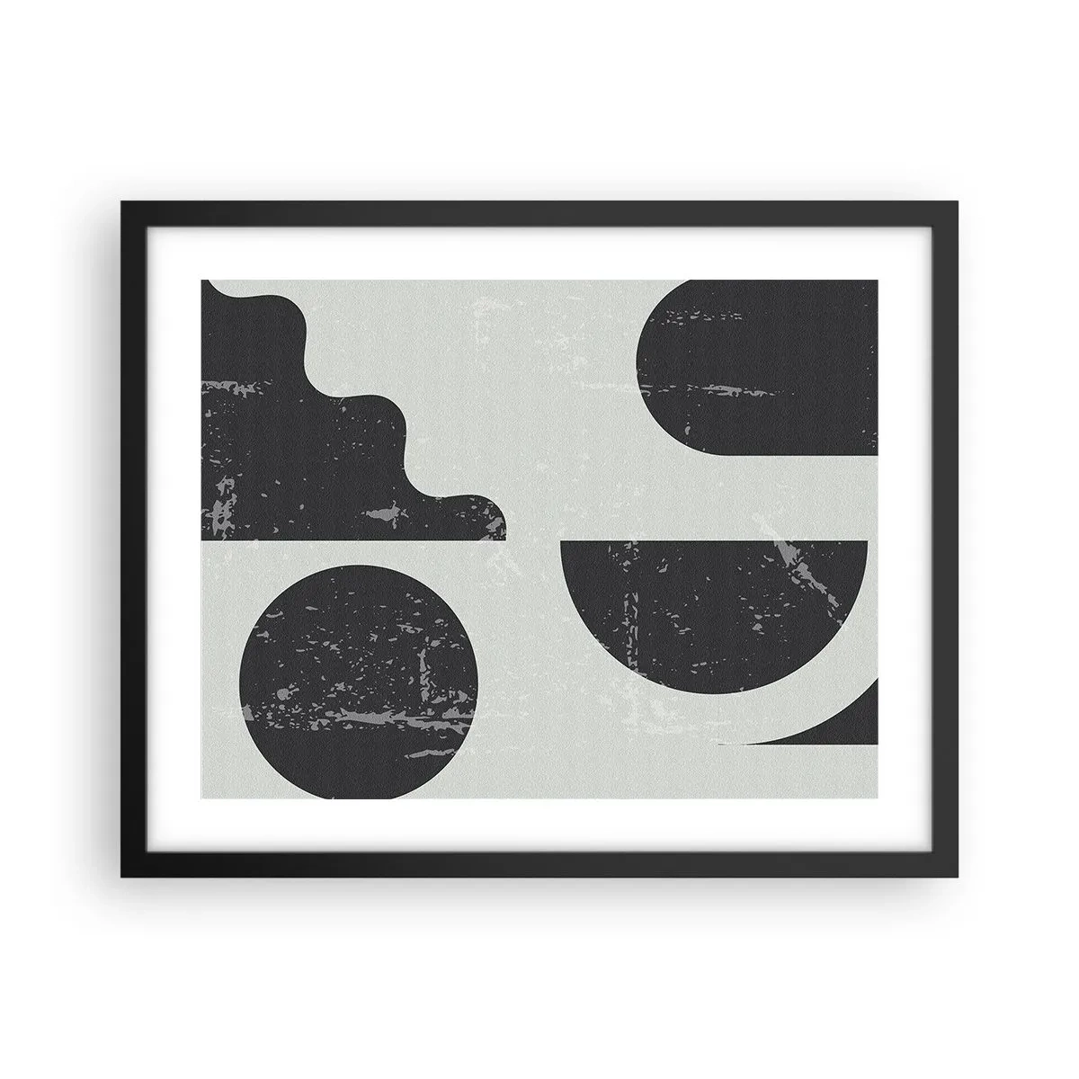Poster in einem schwarzem Rahmen - Komposition oben und unten - 50x40 cm