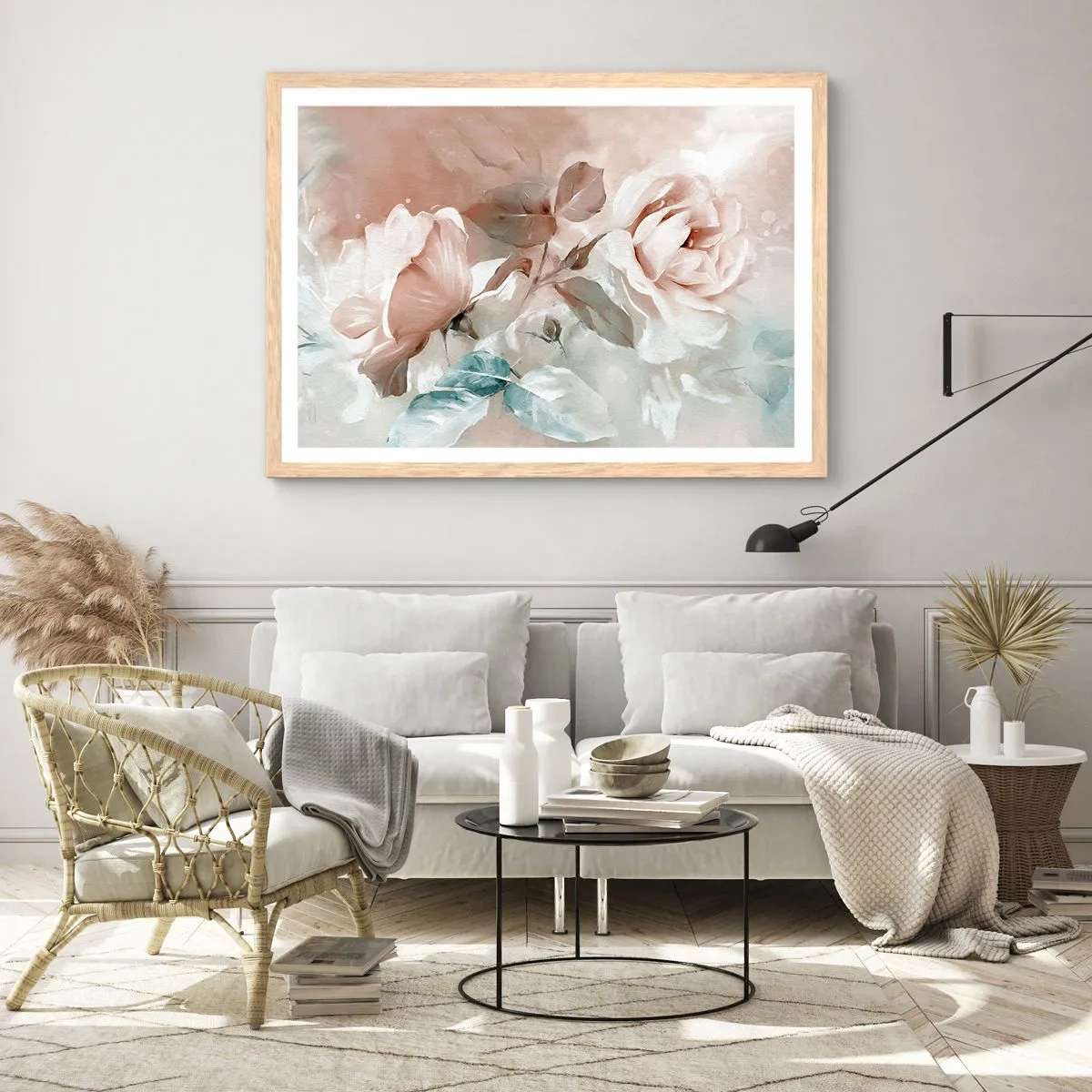 Poster in einem Rahmen aus heller Eiche - Geist der Romantik - 40x30 cm
