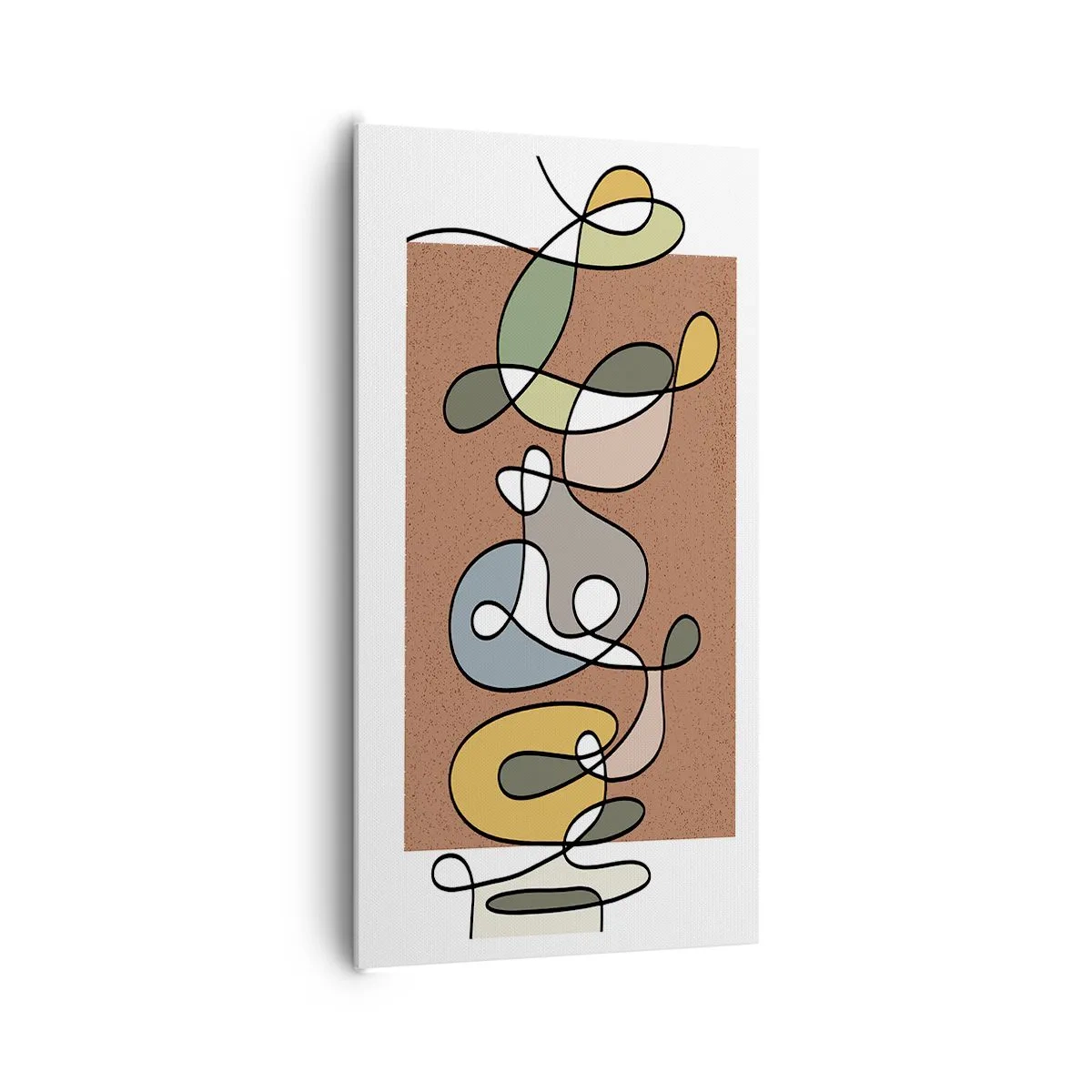 Bild auf Leinwand - Leinwandbild - Abstraktion, die ein Lächeln wert ist - 65x120 cm