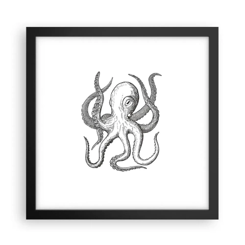 Poster in einem schwarzem Rahmen - Mit den Wellen tanzen - 30x30 cm