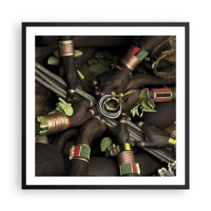 Poster in einem schwarzem Rahmen - Wir sind zusammen - 60x60 cm