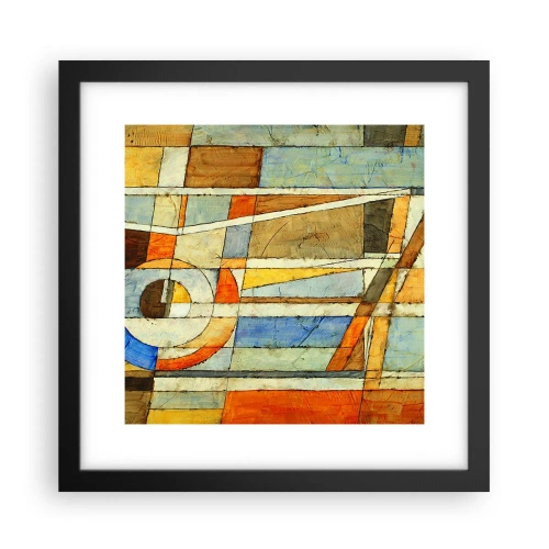 Poster in einem schwarzem Rahmen - Kubismus auf der Baustelle - 30x30 cm