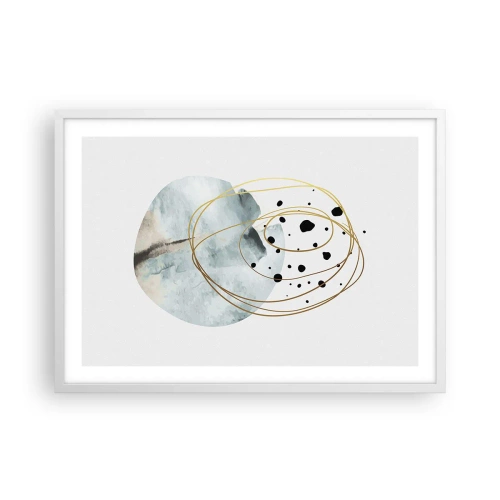 Poster in einem weißen Rahmen - Vom Weltraum umarmt - 70x50 cm