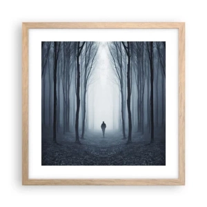 Poster in einem Rahmen aus heller Eiche - Alles einfach und übersichtlich - 40x40 cm