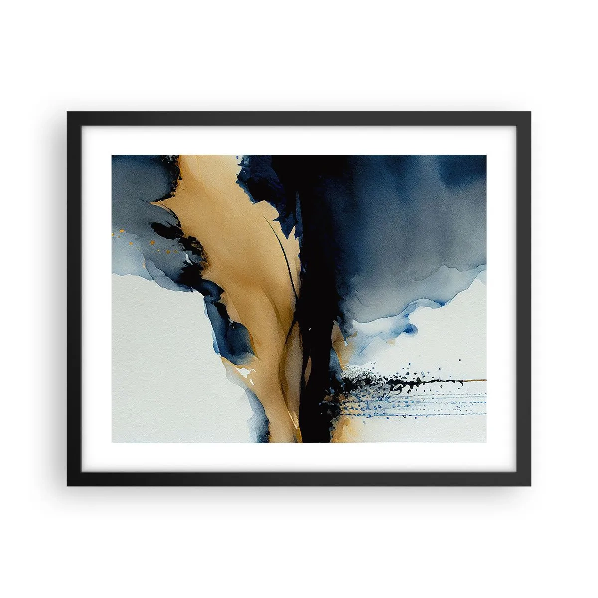 Poster in einem schwarzem Rahmen - Hinter dem Vorhang - 50x40 cm