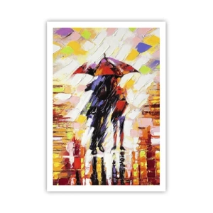 Poster - Gemeinsam durch die Nacht und den Regen - 70x100 cm