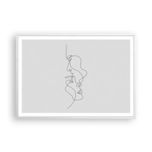 Poster in einem weißen Rahmen - Die Hitze bitterer Begierden - 100x70 cm