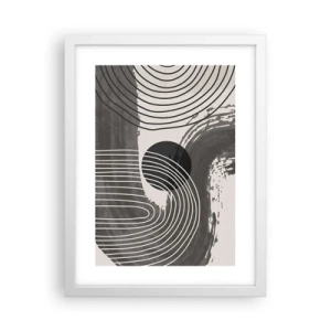 Poster in einem weißen Rahmen - Oval gewinnt - 30x40 cm