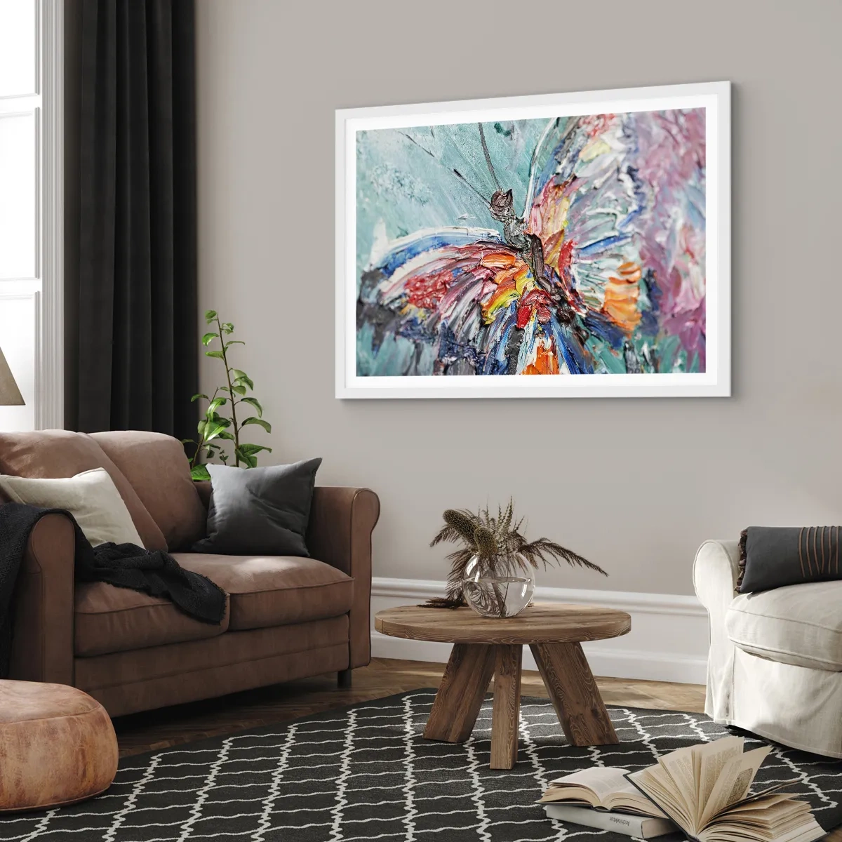 Poster in einem weißen Rahmen - Von der Natur gemalt - 70x50 cm