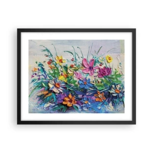 Poster in einem schwarzem Rahmen - Überhaupt kein Stillleben - 50x40 cm