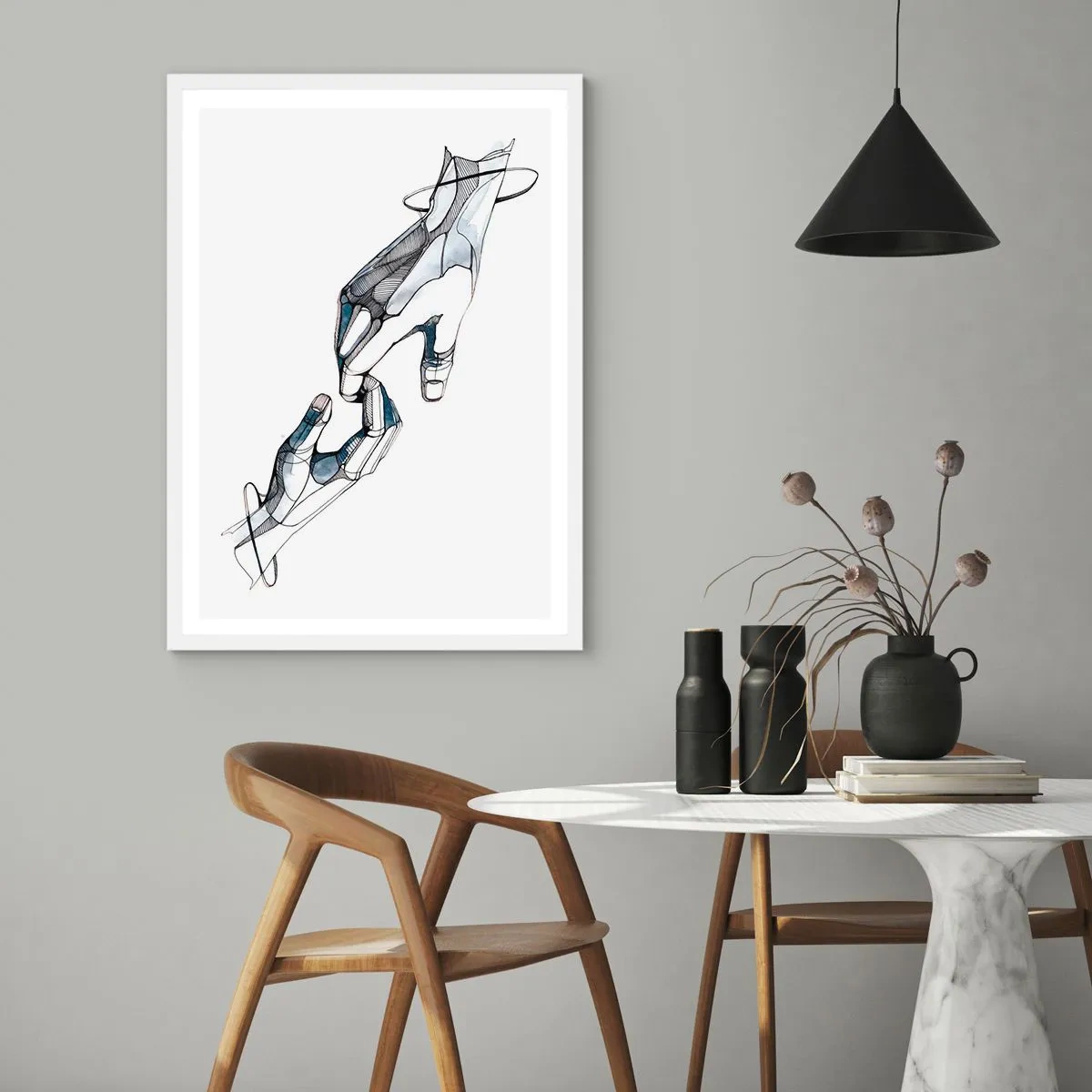 Poster in einem weißen Rahmen - Eine gute Geste - 50x70 cm