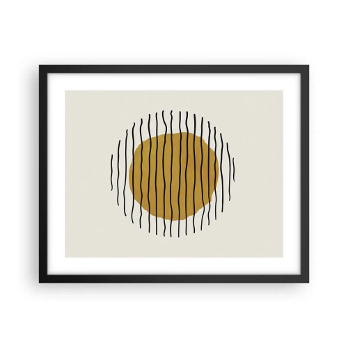 Poster in einem schwarzem Rahmen - Abstraktion, die vor Hitze zittert - 50x40 cm