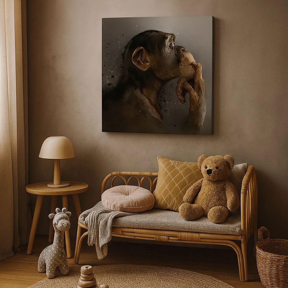 Bild auf Leinwand - Leinwandbild - Sicherlich ein Denker - 30x30 cm