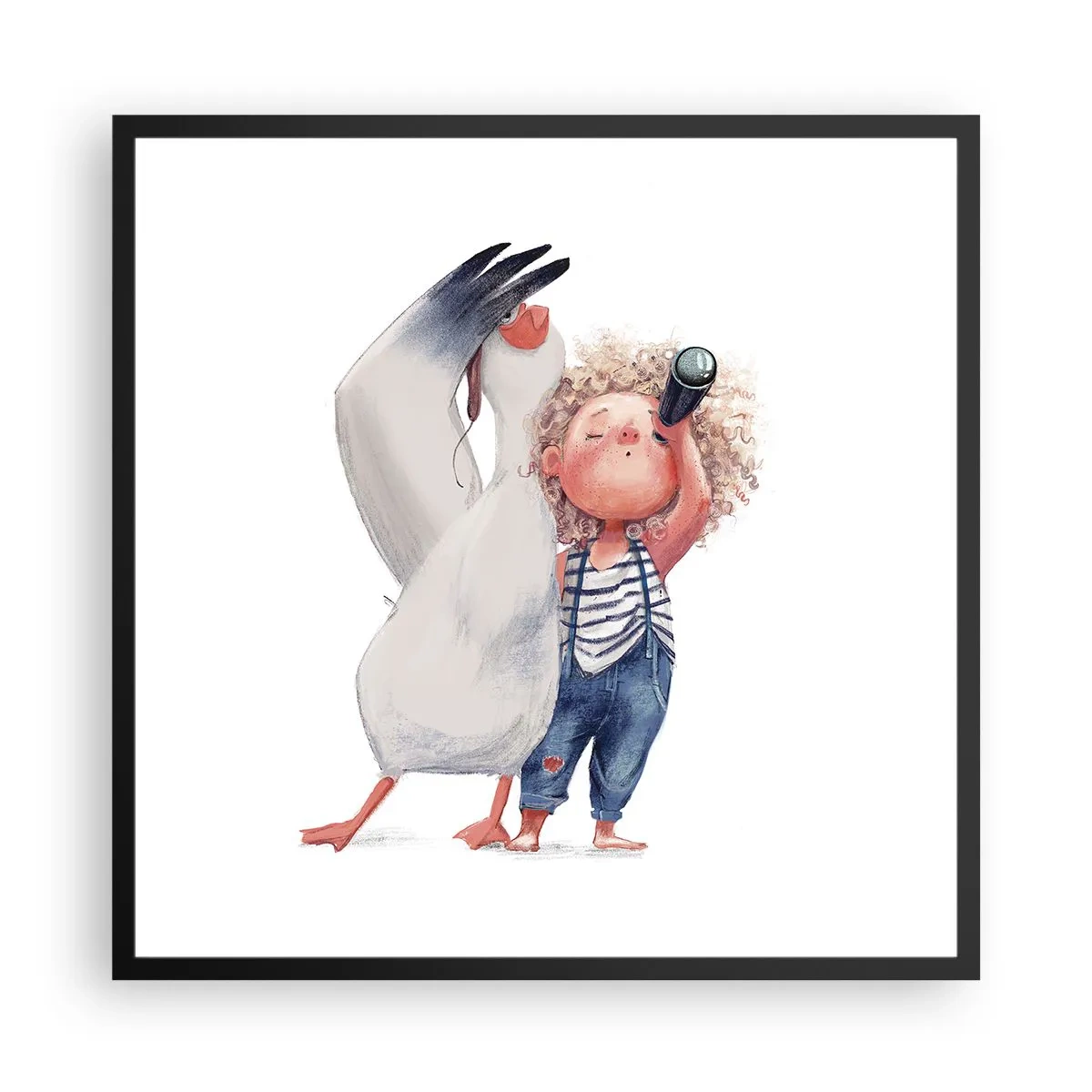 Poster in einem schwarzem Rahmen - Toller Reiseplan - 60x60 cm