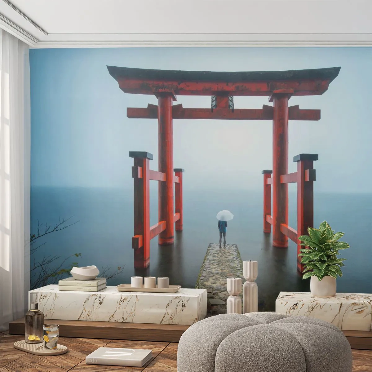 Fototapete Standard Eco - Japanische Träumerei - Asien, Hakone-Tempel, Japan - 200x140 cm