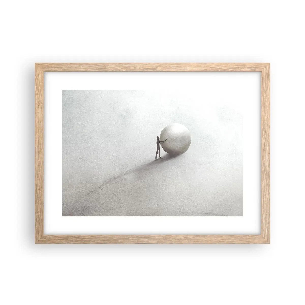 Poster in einem Rahmen aus heller Eiche - Das Spiel des Lebens - 40x30 cm