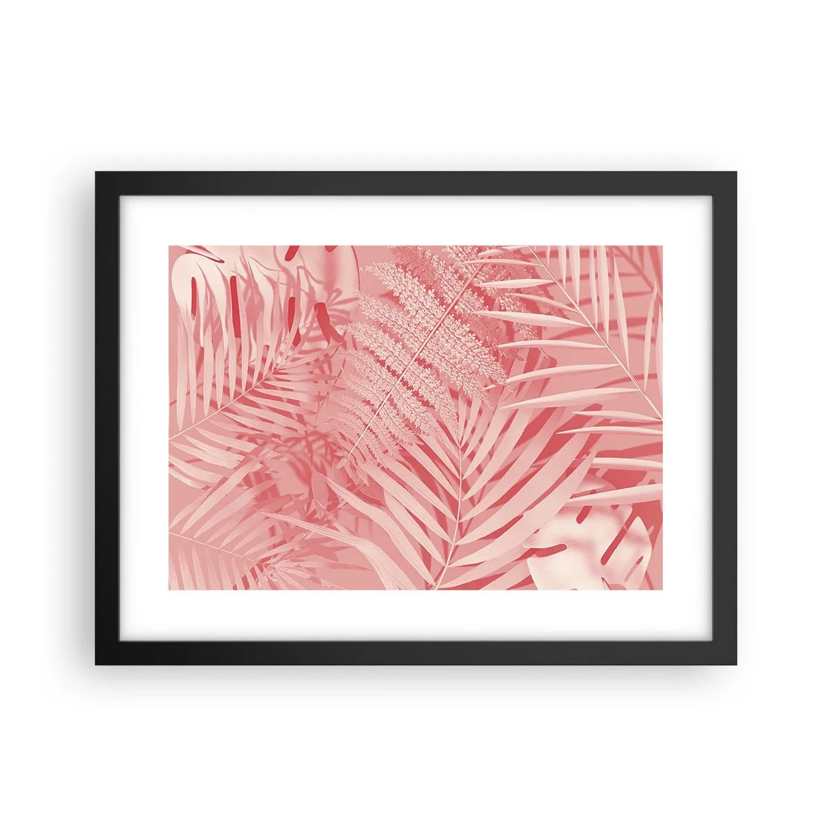 Poster in einem schwarzem Rahmen - Rosa Konzept - 40x30 cm