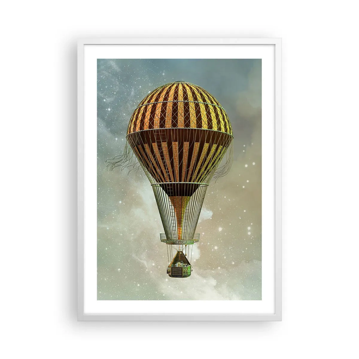 Poster in einem weißen Rahmen - Pionierflüge - 50x70 cm