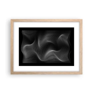 Poster in einem Rahmen aus heller Eiche - Lichttanz im Raum - 40x30 cm