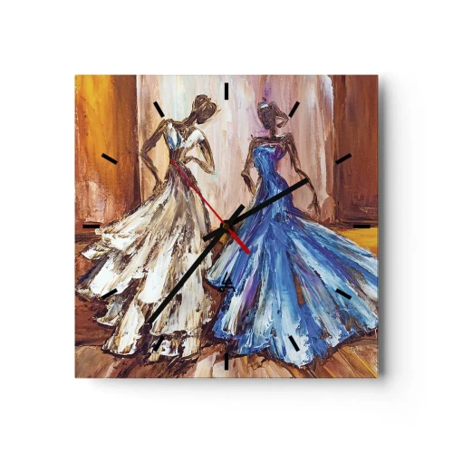 Wanduhr - Glasuhr - Ein dankbares Duo - 40x40 cm