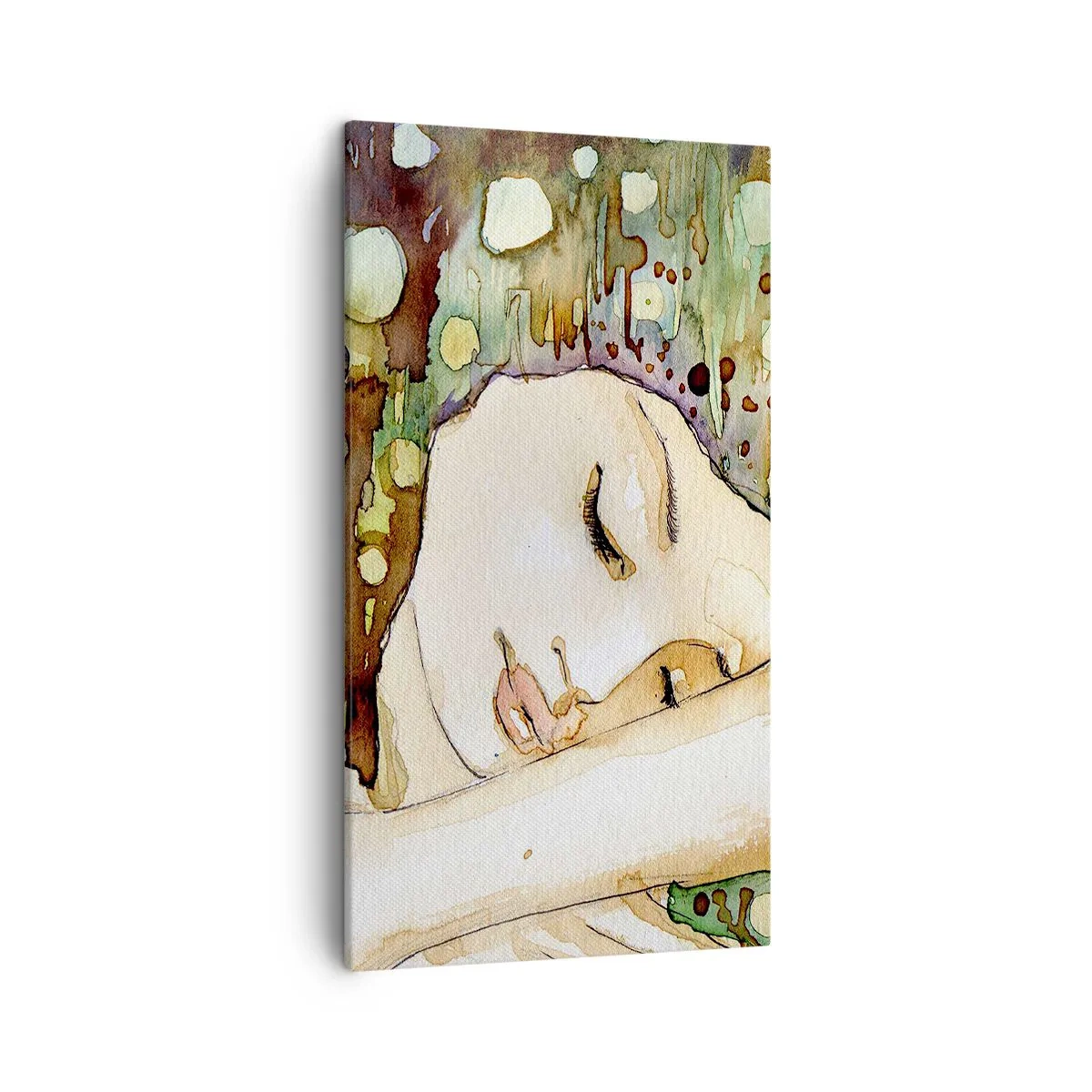 Bild auf Leinwand - Leinwandbild - Ein smaragd-violetter Traum - 45x80 cm