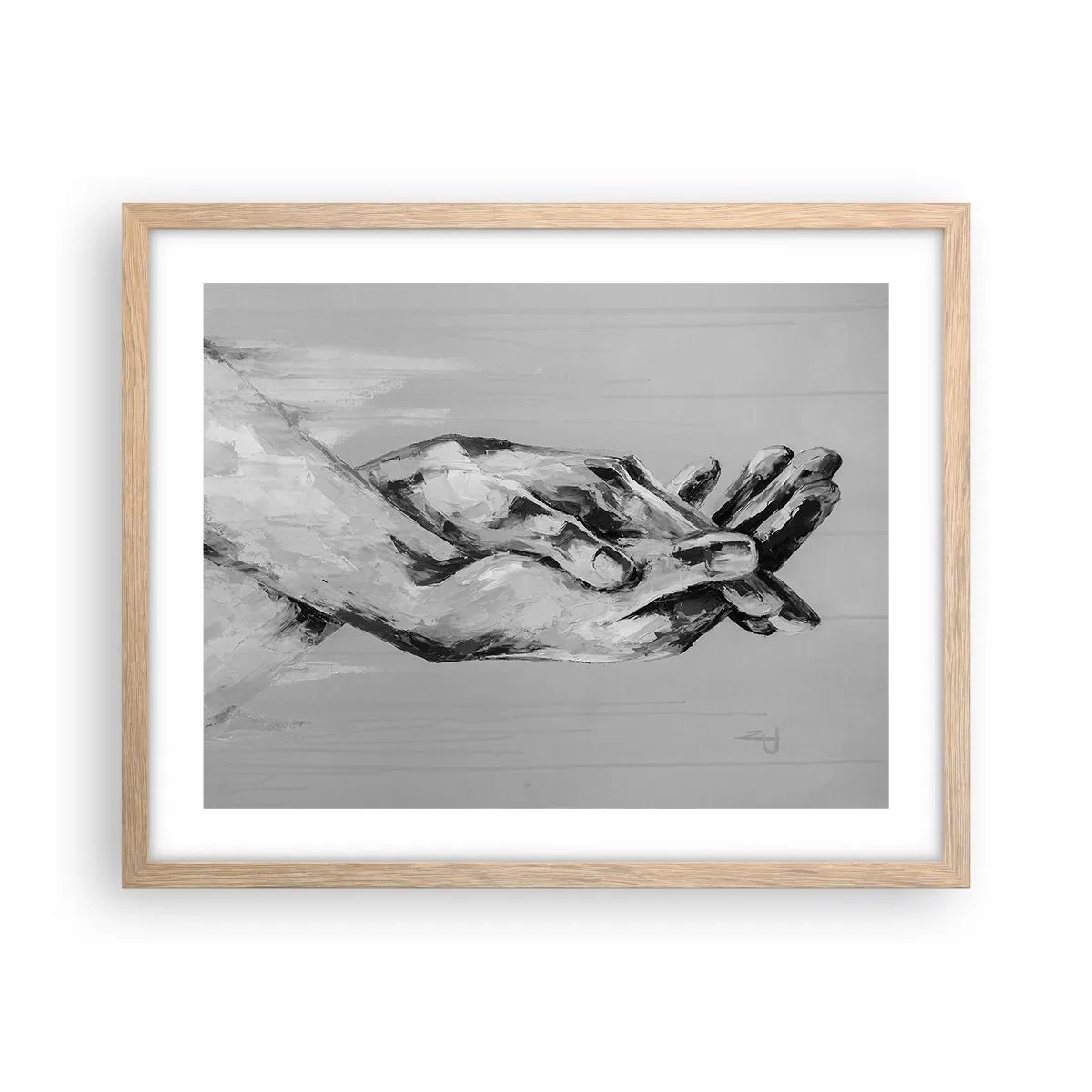 Poster in einem Rahmen aus heller Eiche - Anfang… - 50x40 cm