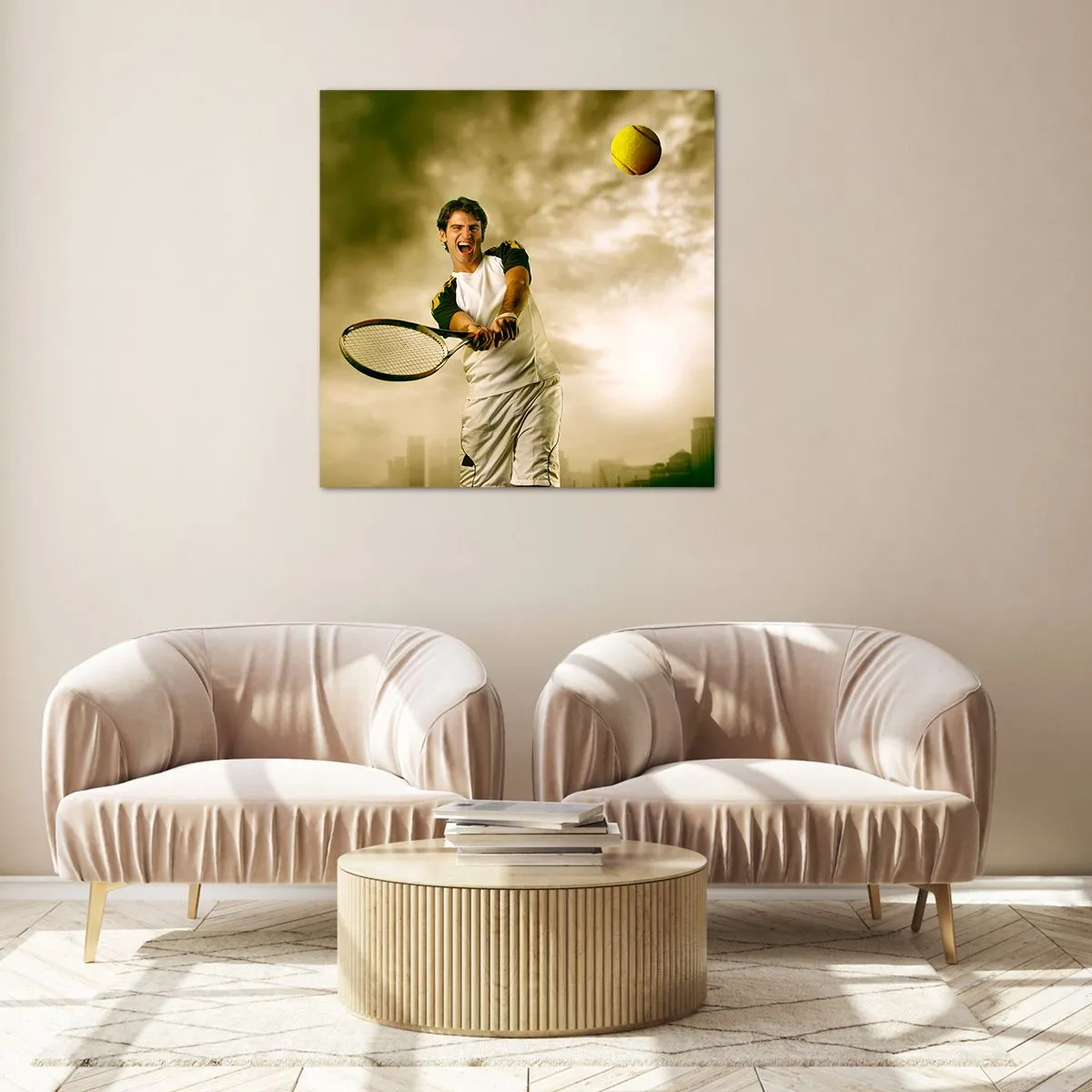 Glasbild - Bild auf glas - Energie und Freude - 70x70 cm