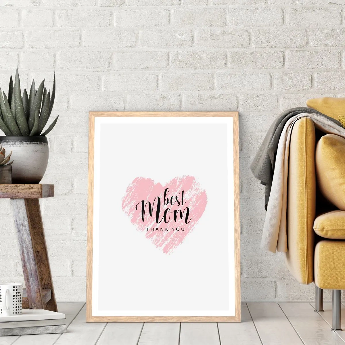 Poster in einem Rahmen aus heller Eiche - Immer der richtige Moment - 40x50 cm