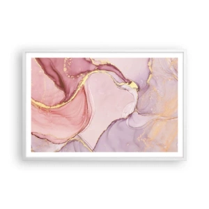 Poster in einem weißen Rahmen - Eine Liebkosung der Farben - 91x61 cm