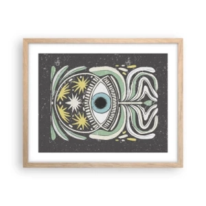 Poster in einem Rahmen aus heller Eiche - Stammesrituale - 50x40 cm