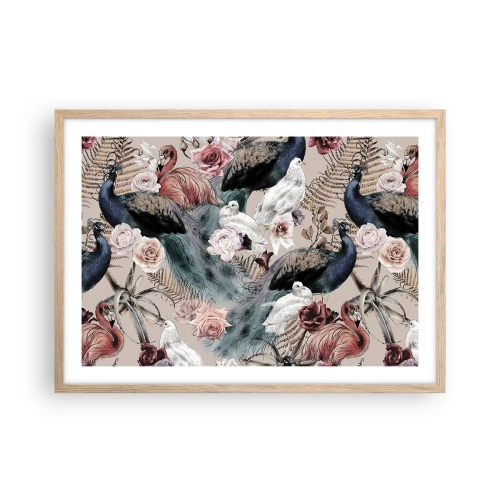 Poster in einem Rahmen aus heller Eiche - Im Schlossgarten - 70x50 cm