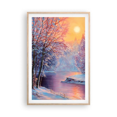 Poster in einem Rahmen aus heller Eiche - Die Farben des Winters - 61x91 cm