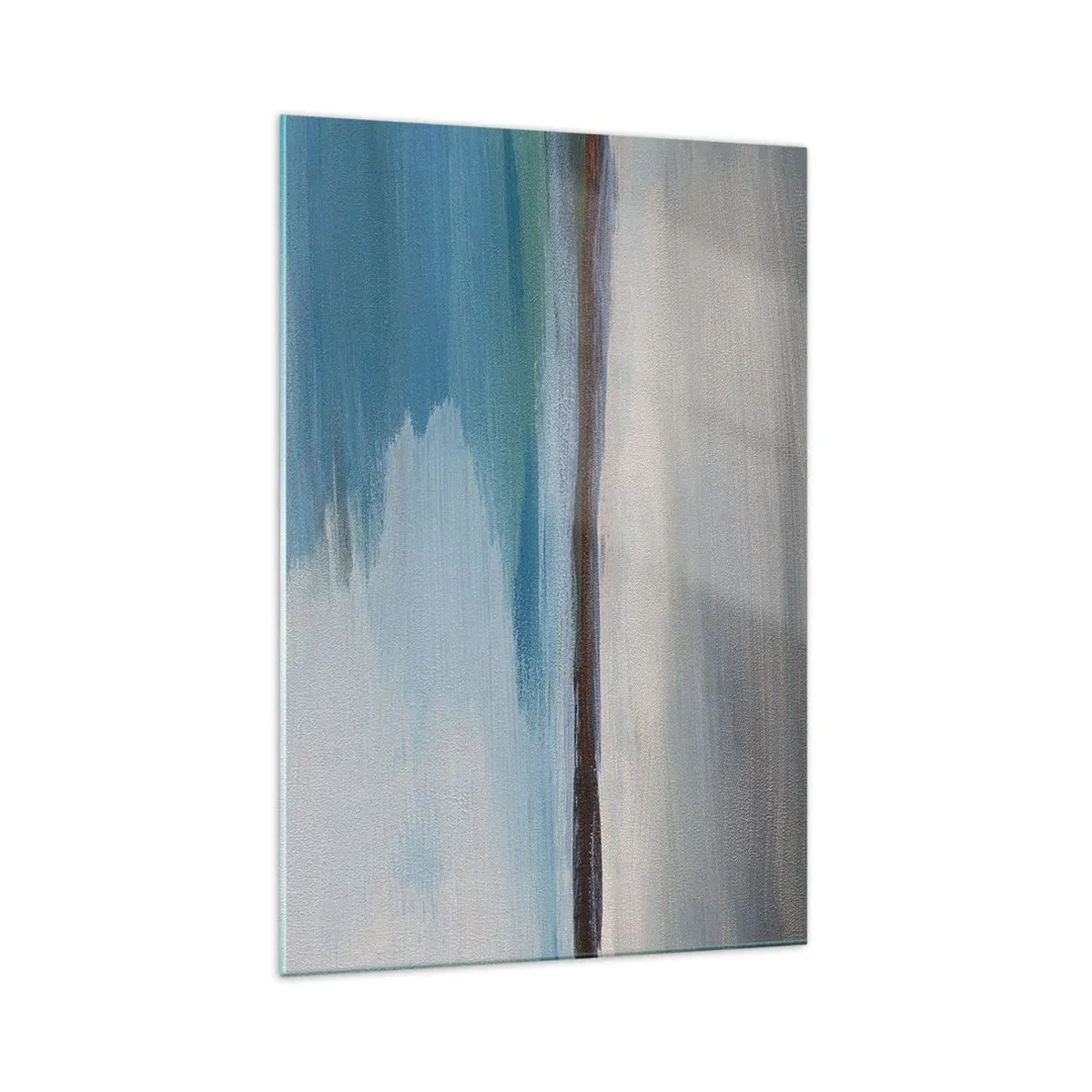 Glasbild - Bild auf glas - Eine minimalistische Landschaft mit Wasserlinie und Horizont - 70x100cm - Horizontale Landschaft - Moderne Wanddekoration für Wohnzimmer und Schlafzimmer ARTTOR