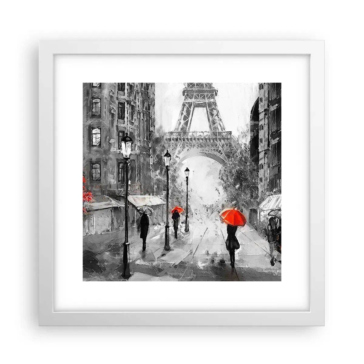 Poster in einem weißen Rahmen - Alle Wege führen zu ihr - 30x30 cm