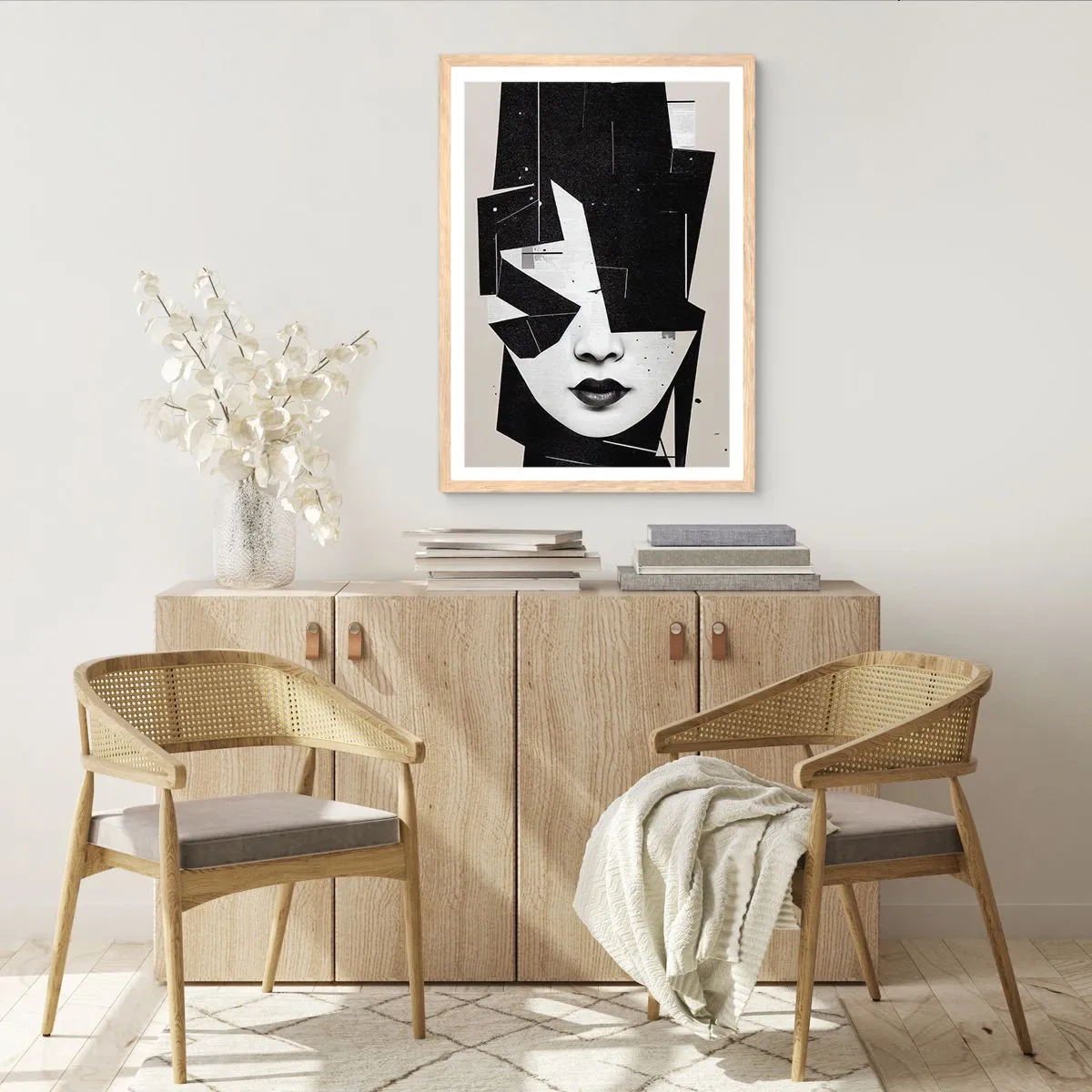 Poster in einem Rahmen aus heller Eiche - Tief verborgen - 40x50 cm