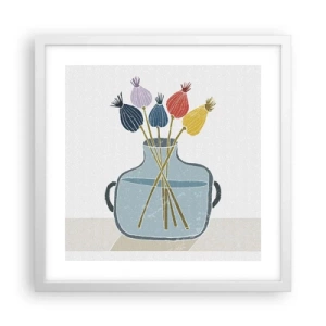 Poster in einem weißen Rahmen - Es ist mucksmäuschenstill - 40x40 cm