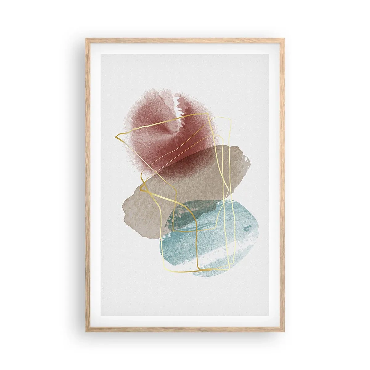 Poster in einem Rahmen aus heller Eiche - Korallen des Weltraums - 61x91 cm