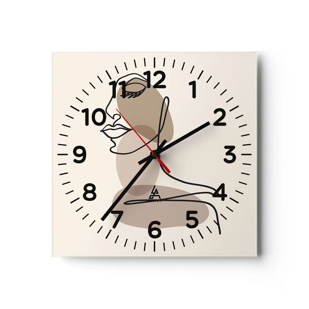 Wanduhr - Glasuhr - Sich selbst zugehört - 40x40 cm