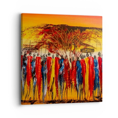Bild auf Leinwand - Leinwandbild - Dort, dort, dort gehen sie - 40x40 cm