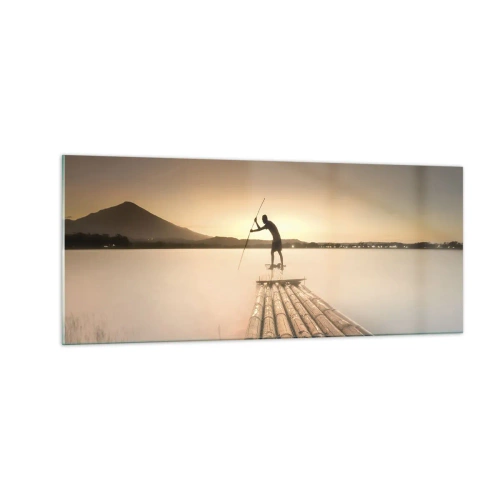 Glasbild - Bild auf glas - Vor dem schlafen gehen - 100x40 cm