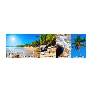 Fototapeten Muster Selbstklebend Deluxe Sticker - Ein exotischer Ort für dich - Landschaft, Meer, Paradiesstrand - 100x30 cm