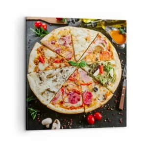 Bild auf Leinwand - Leinwandbild - Eine Reihe von Geschmacksrichtungen - 50x50 cm