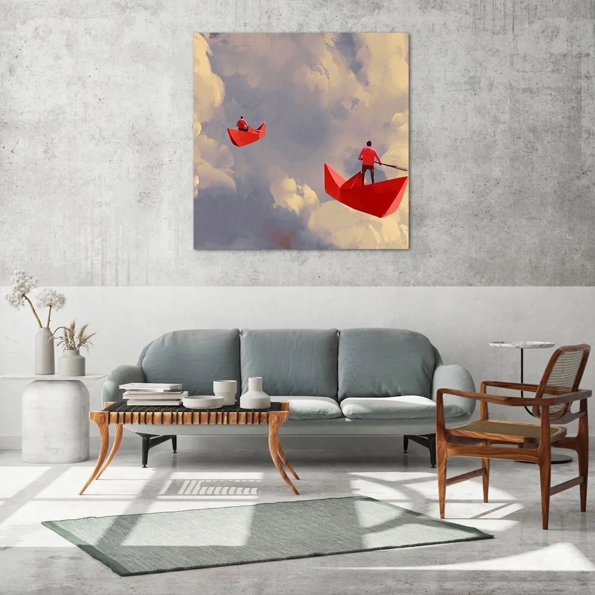 Glasbild - Bild auf glas - Expedition der Träumer - 60x60 cm