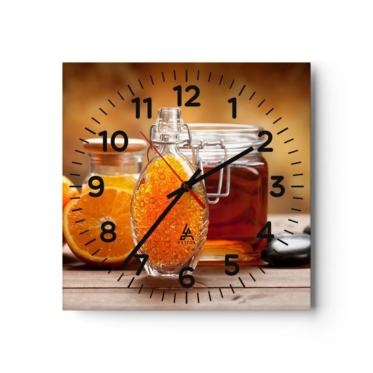 Wanduhr - Glasuhr - Sonnige Aromen und Düfte - 30x30 cm