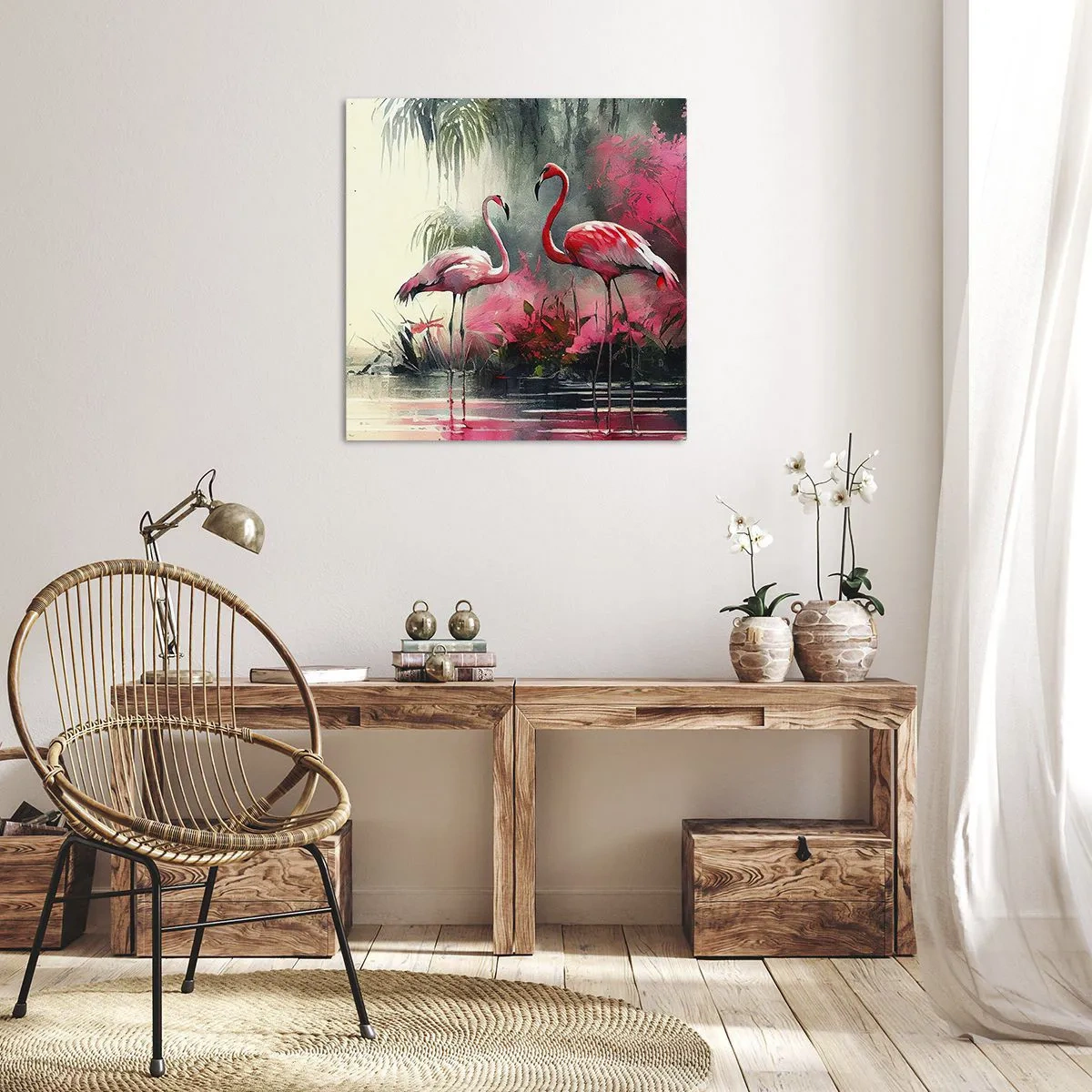 Bild auf Leinwand - Leinwandbild - Lektion in natürlicher Anmut - 60x60 cm