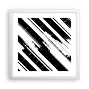 Poster in einem weißen Rahmen - Eine intensive und dynamische Komposition - 40x40 cm