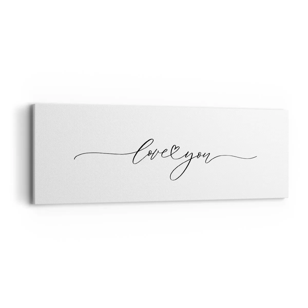 Bild auf Leinwand - Leinwandbild - Schwarz auf weiß - 90x30 cm