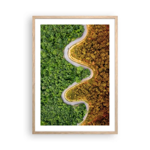 Poster in einem Rahmen aus heller Eiche - Grenzen und Durchbrüche - 50x70 cm