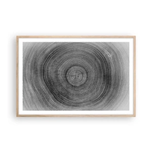 Poster in einem Rahmen aus heller Eiche - Zeichen der Zeit - 91x61 cm